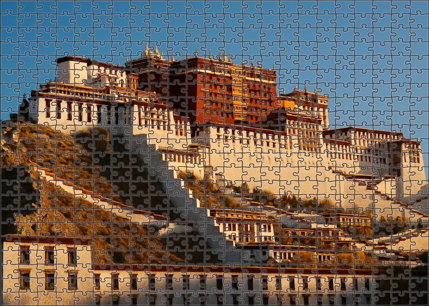 Potala Palace Situated In Lhasa Tibet Recognized By 6875 As A Spiritual And Historical Tibetan Landmark 20 Piece Puzzle