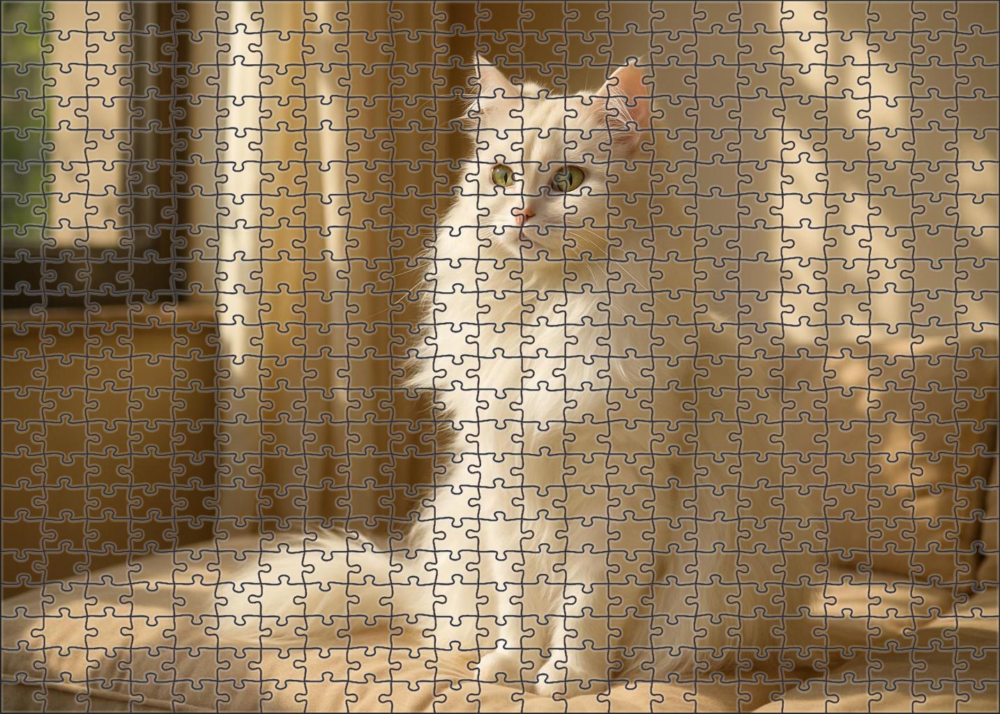 Pearl Whisper Silky White Longhair With Gentle Grace Challenging Puzzles