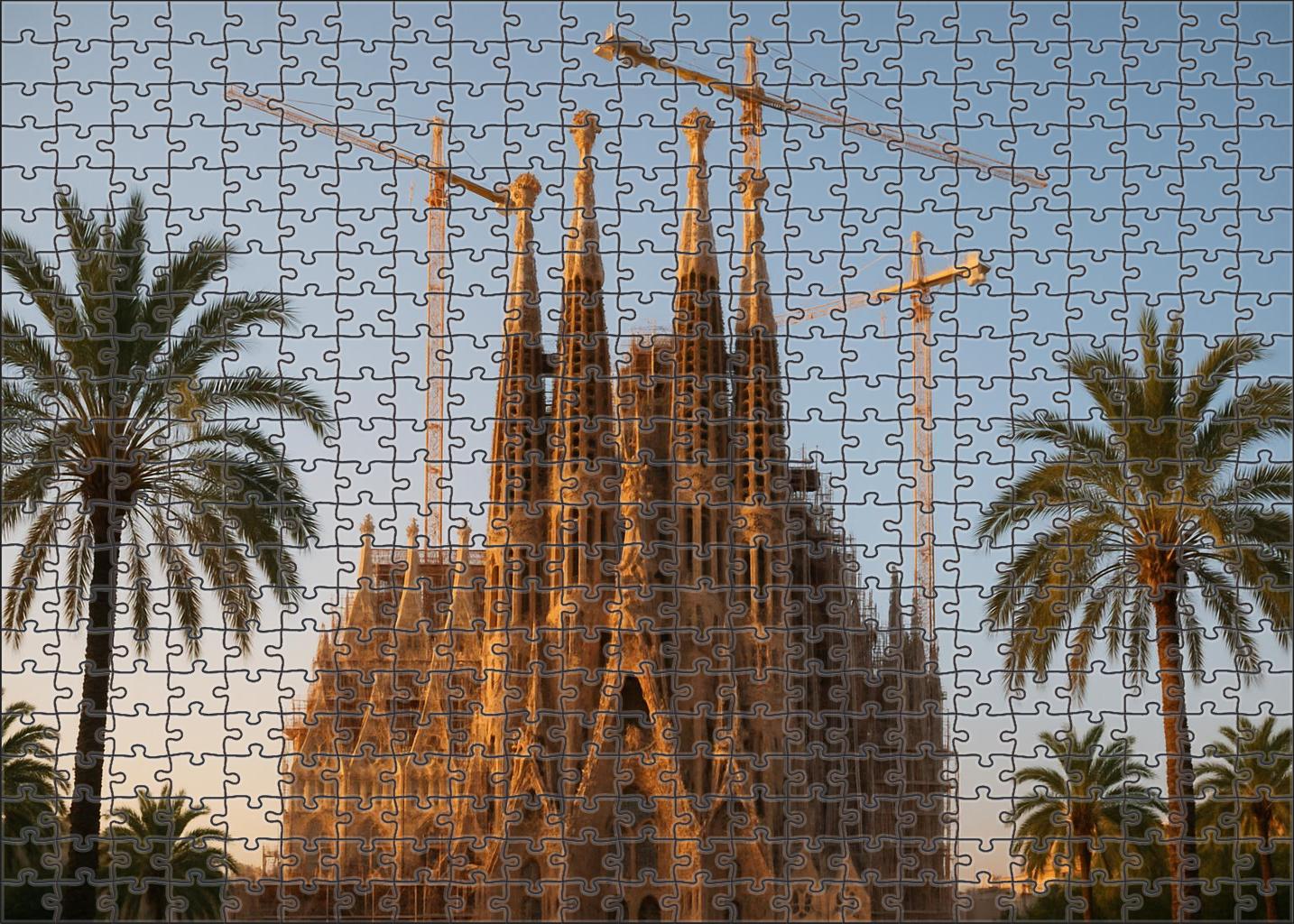 Sagrada Familia Barcelona Spain  Recognized By 7789 Worldwide For Its Avant-garde Design Custom Jigsaw Puzzle