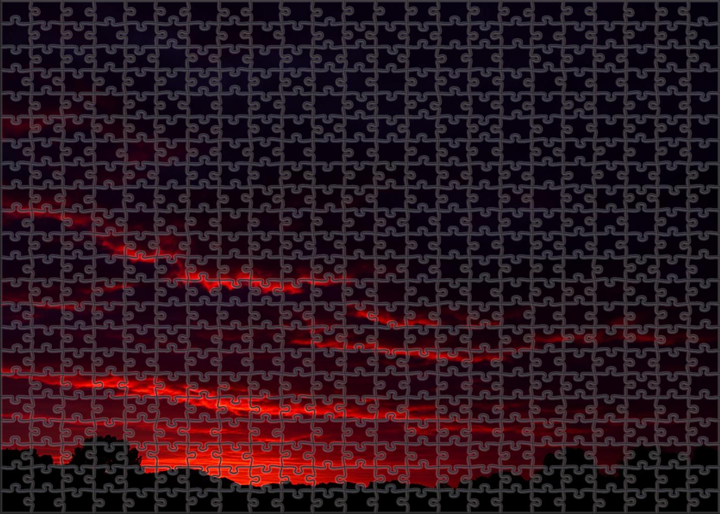 Crimson Sky Panorama Puzzle Collection