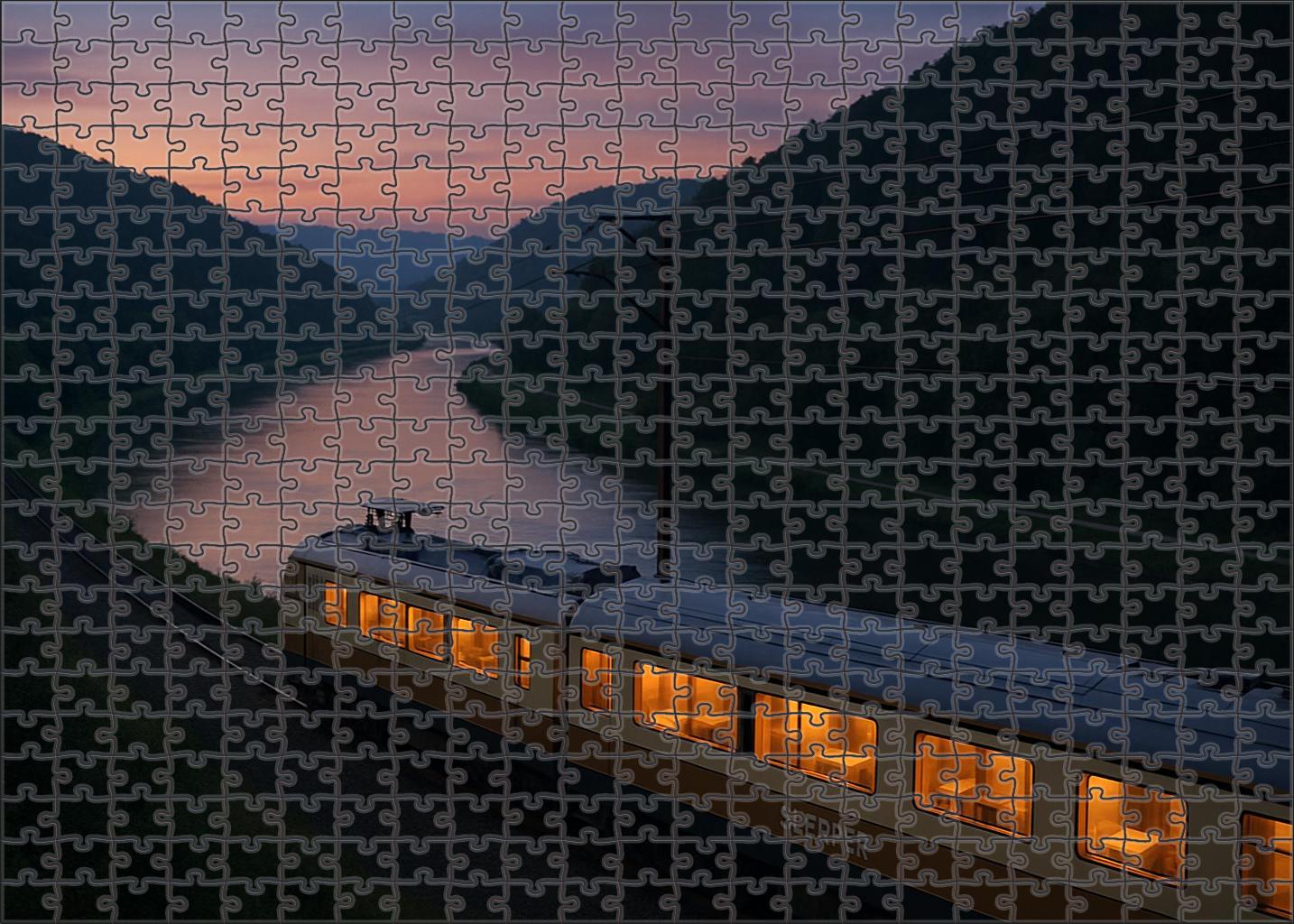 Golden Twilight Sleeper Express Mini Puzzle