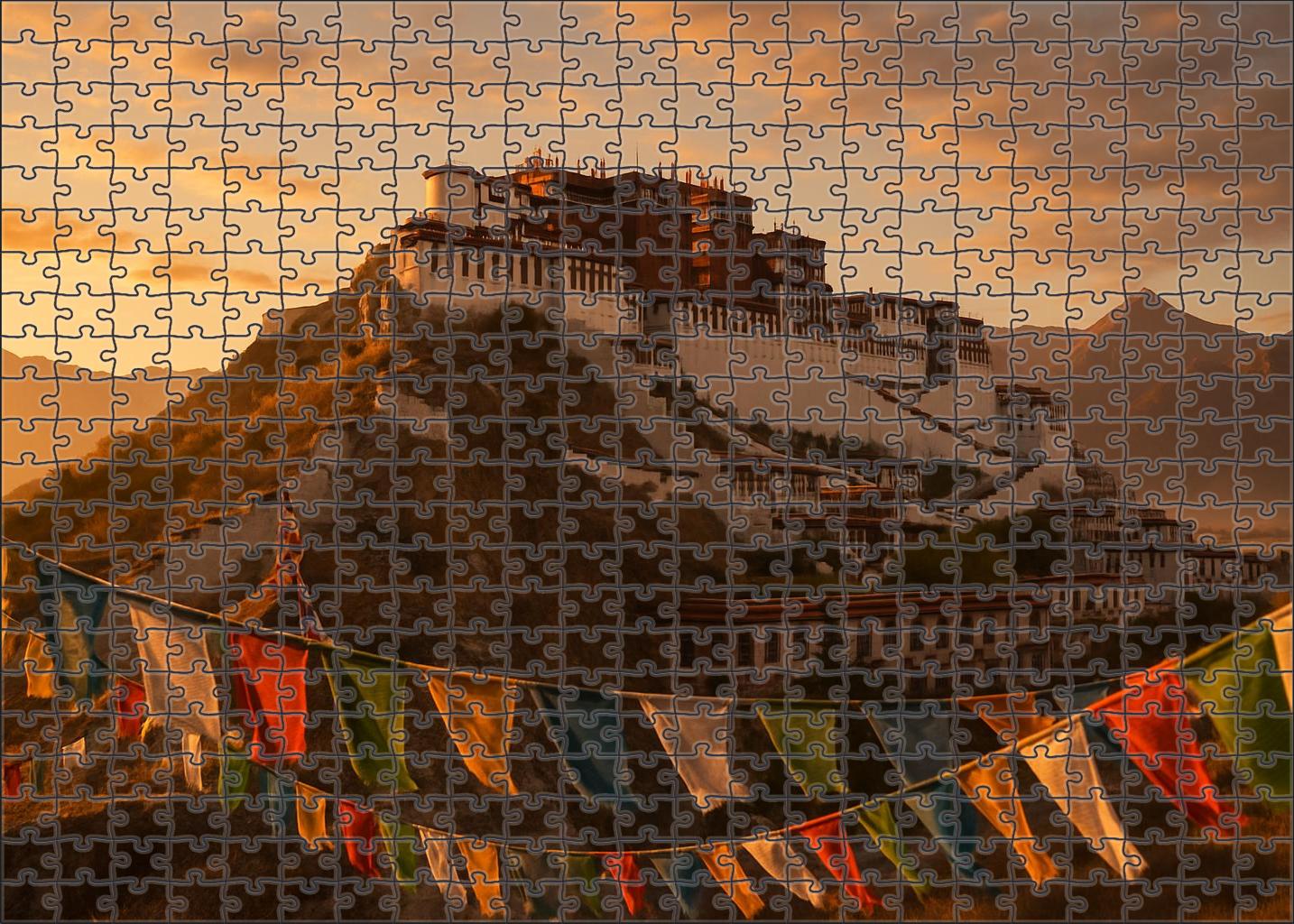 Potala Palace Perched In Lhasa Tibet China Recognized By 6502 Globally As A Sacred Buddhist Monument And Architectural Marvel Easy Puzzles