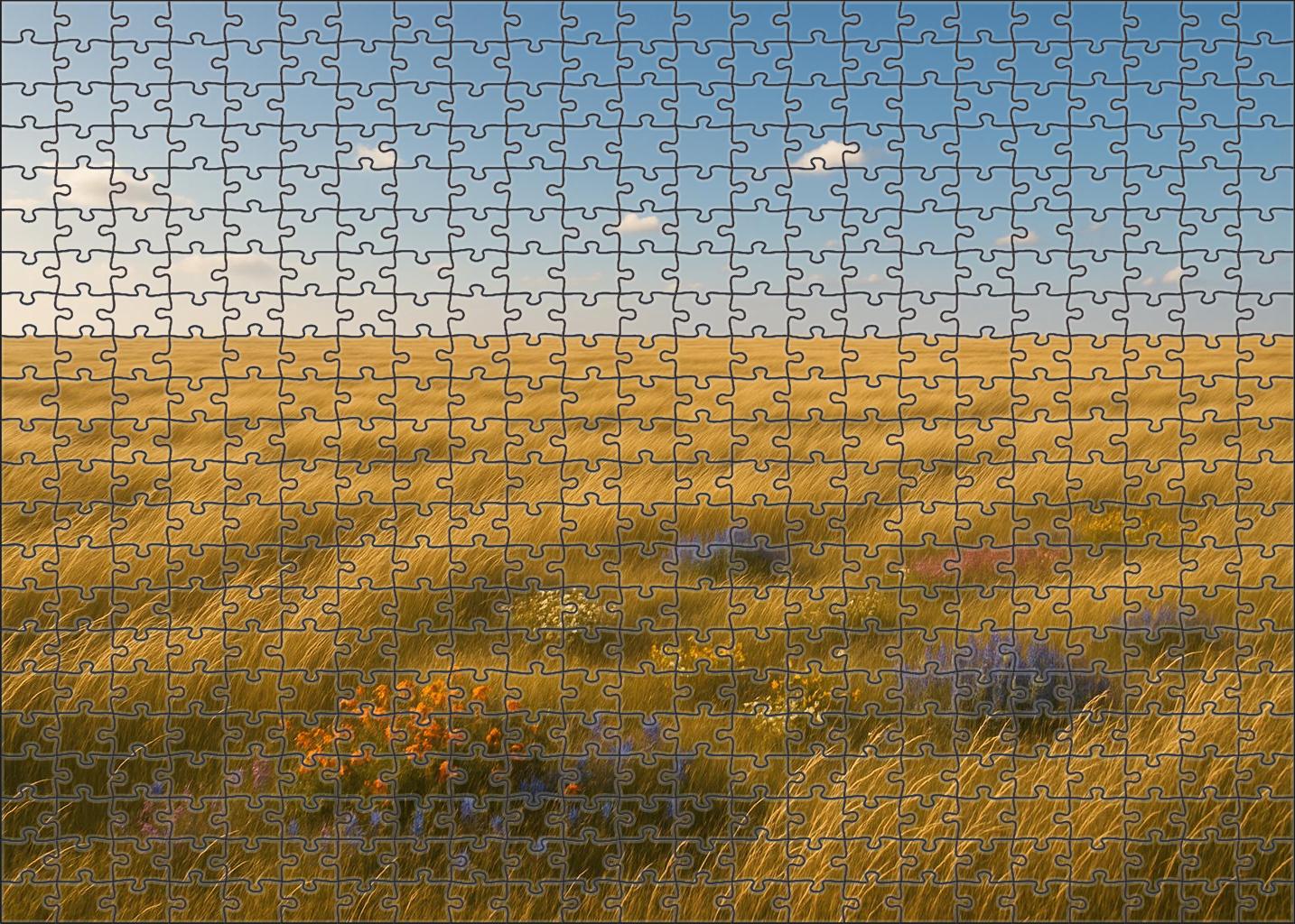 Golden Prairie Vista Custom Jigsaw Puzzle