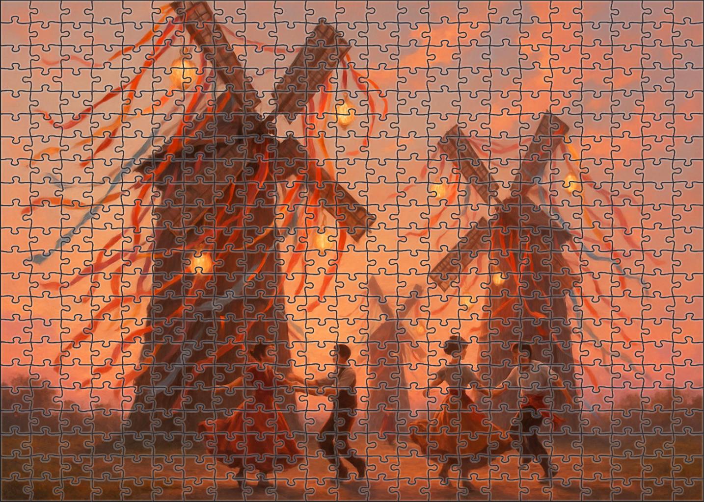 Whimsical Windmill Festival Mini Puzzle