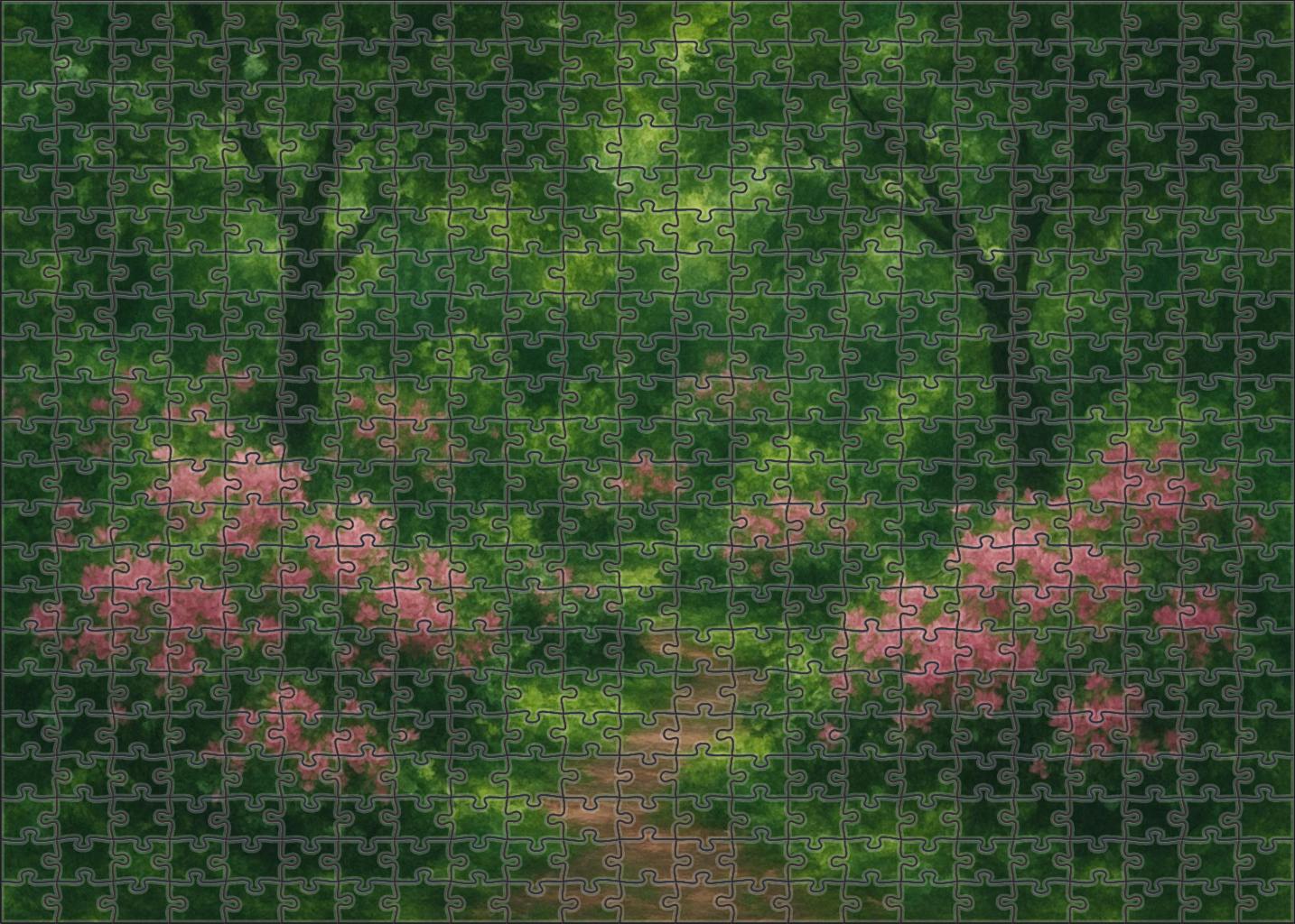 Botanical Garden Scene Soft Pastel And Charcoal Layering Puzzle Challenge