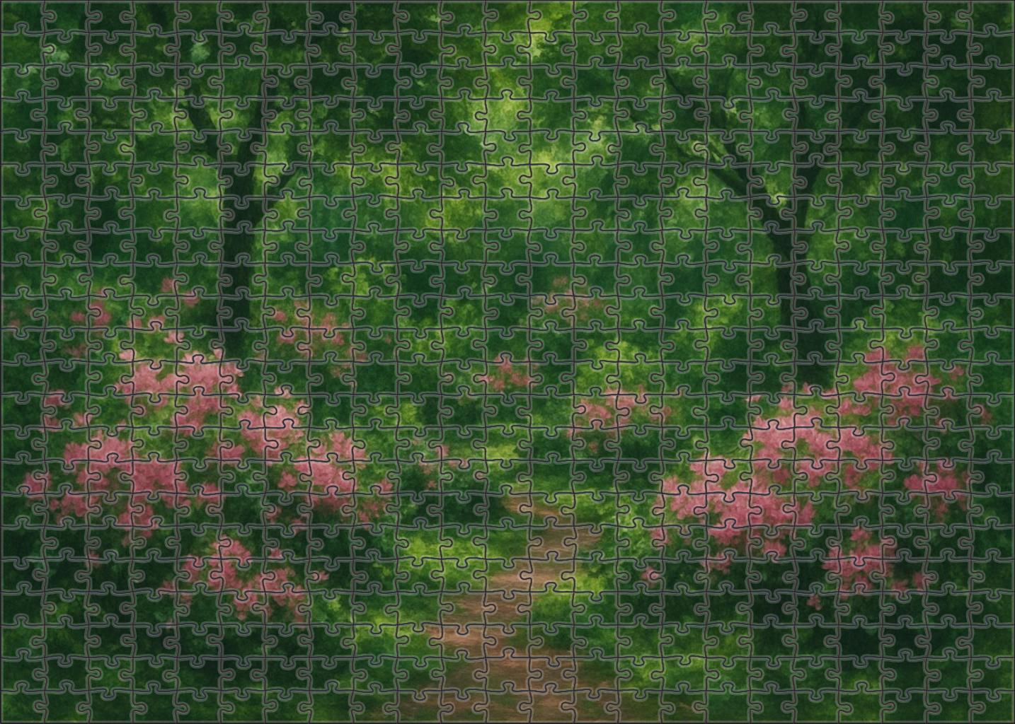Botanical Garden Scene Soft Pastel And Charcoal Layering Puzzle Challenge