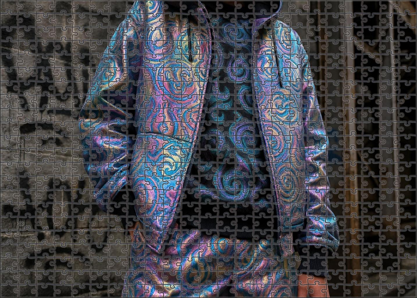 Streetwear Alchemist Urban Fashion Meets Experimental Textile Magic Custom Jigsaw Puzzle