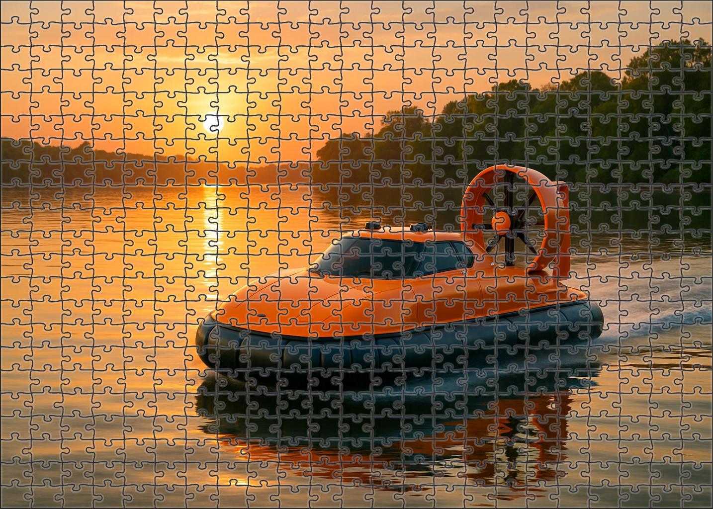 Electric Hovercraft Versatile Craft Gliding Over Land And Water Puzzle For Kids