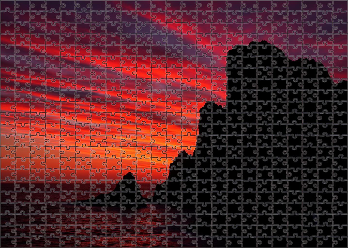 Sunset Panorama From A Wind-swept Bluff 1000 Piece Puzzle