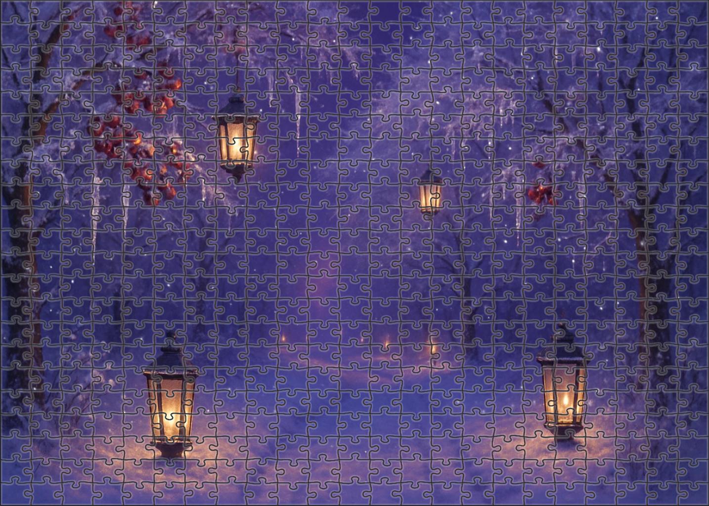 Twilight Ice Garden Premium Puzzle Pieces