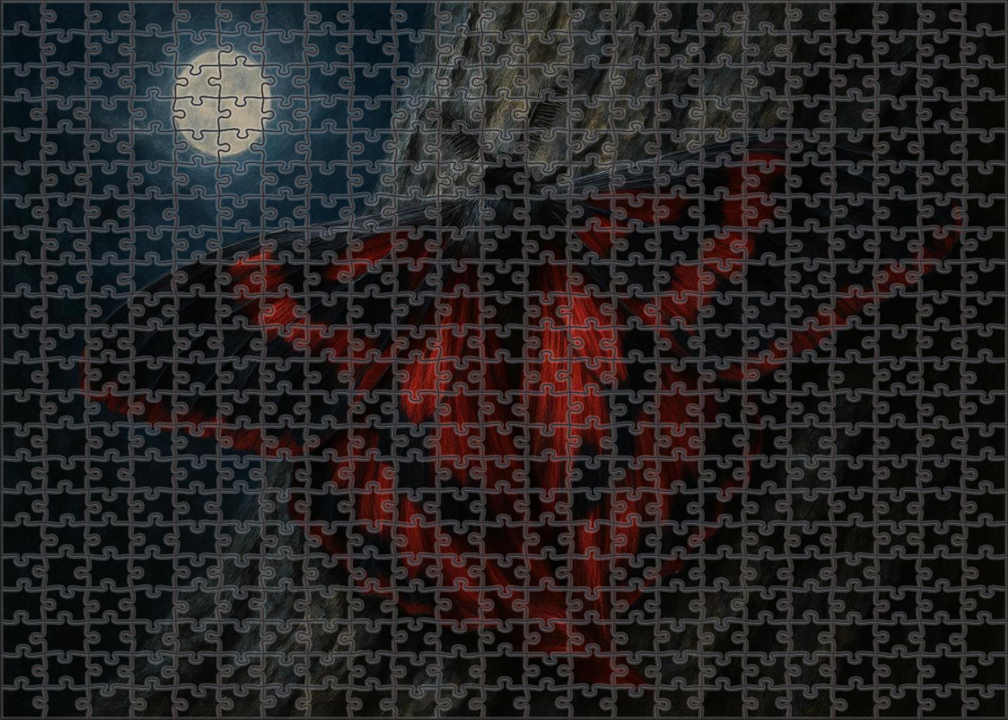 Crimson Veil Moth Large Insect With Flowing Wing Patterns Puzzle Fun