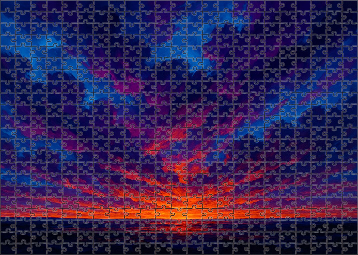 Electric Cerulean Blaze 50 Piece Puzzle