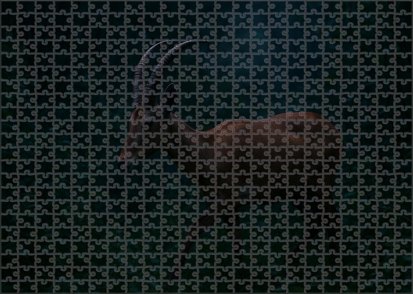 Duskhorn Stalker Agile Predator With Curved Horns And Stealthy Prowess 200 Piece Puzzle