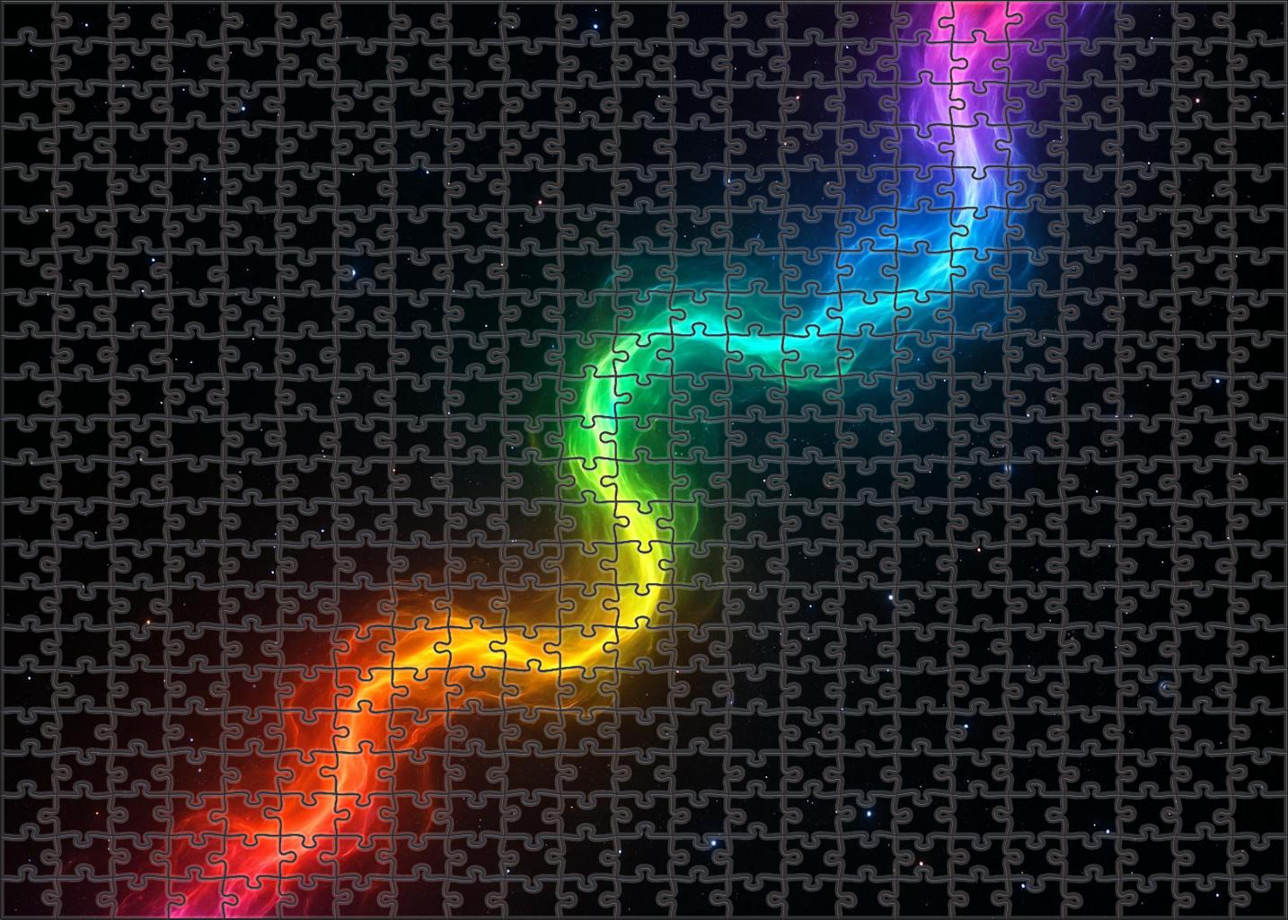 Iridescent Plasma Ribbon Puzzle Collection