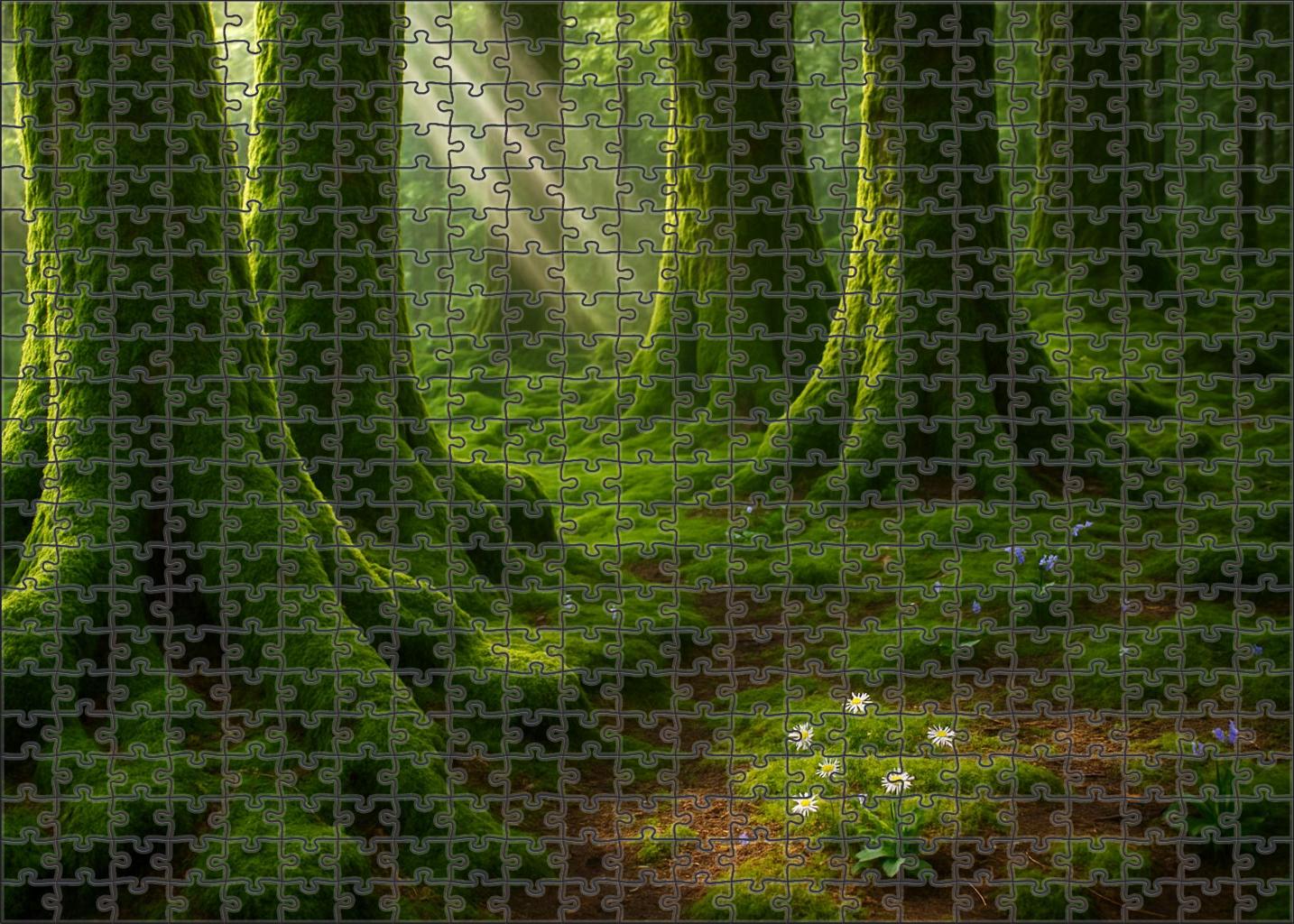 Emerald Mosswood Dell Custom Jigsaw Puzzle
