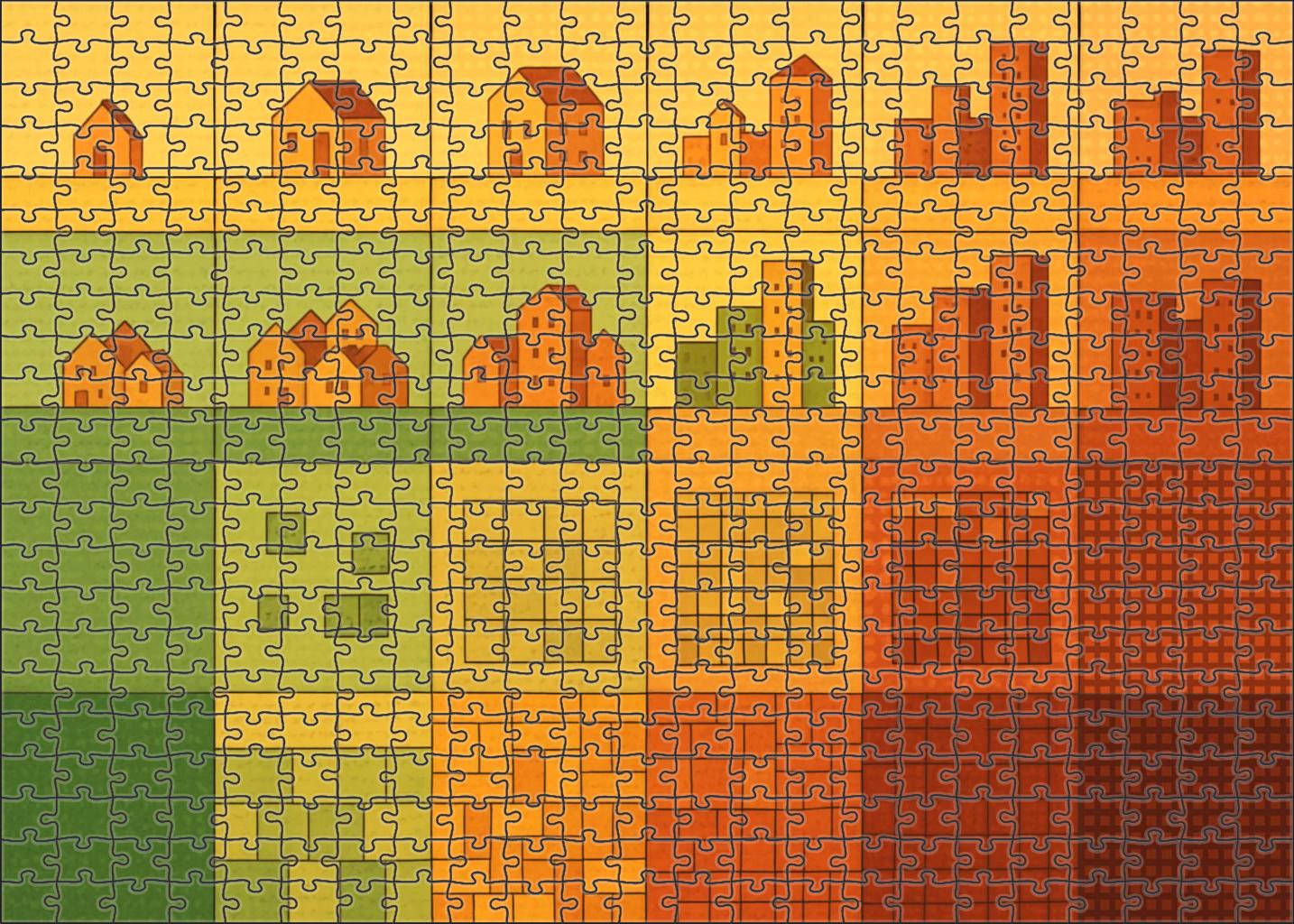 Urban Growth Mosaic Diagram 50 Piece Puzzle