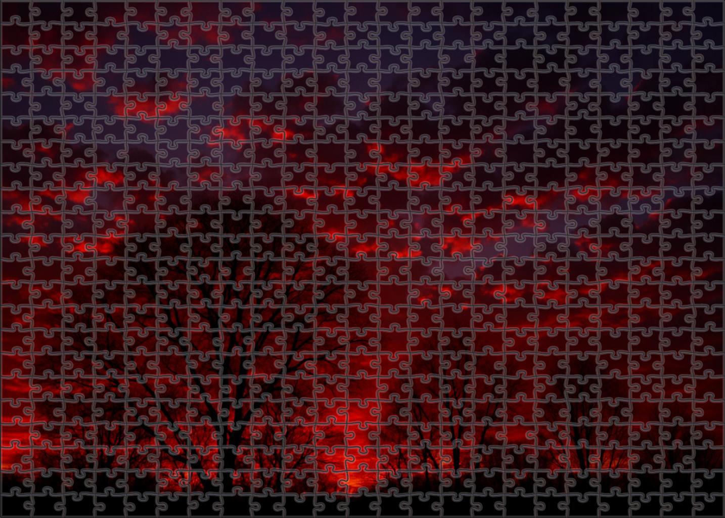 Crimson Silhouette Arch 1000 Piece Puzzle