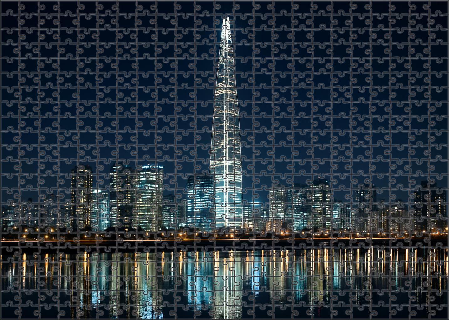 Seoul Gangnam Skyline Korea's Futuristic Urban Core 300 Piece Puzzle