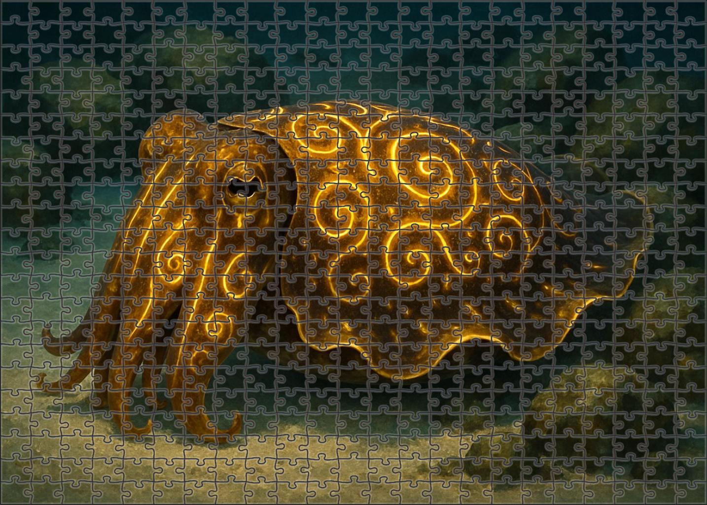 Golden Spiral Cuttlefish Camouflage Master With Swirling Mantle Patterns Easy Puzzles