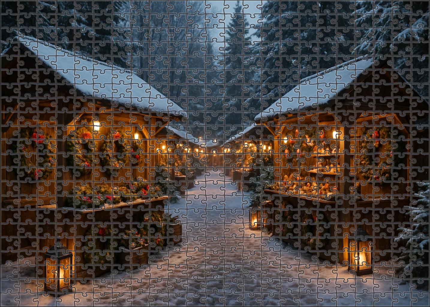 Rustic Frost Market Puzzle Fun