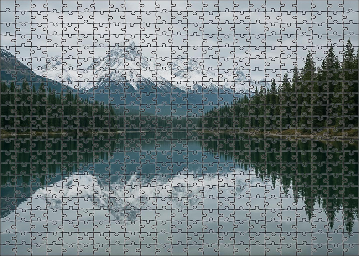 Quiet Alpine Lake Reflection 200 Piece Puzzle