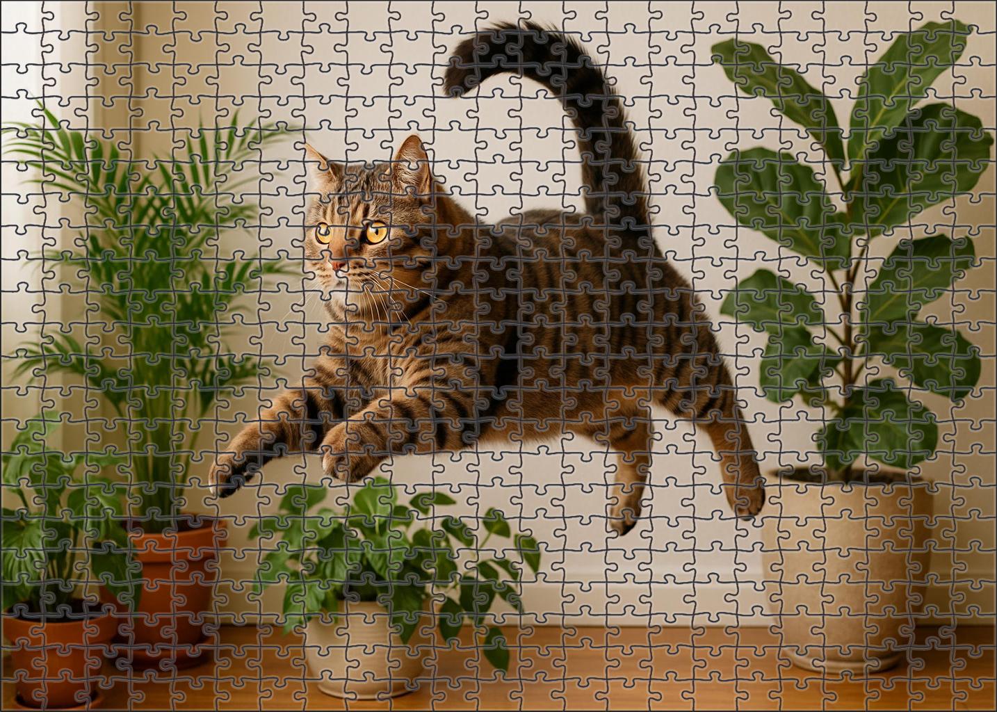 Bronze Ember Rich Brown Tabby With Spirited Energy 1000 Piece Puzzle