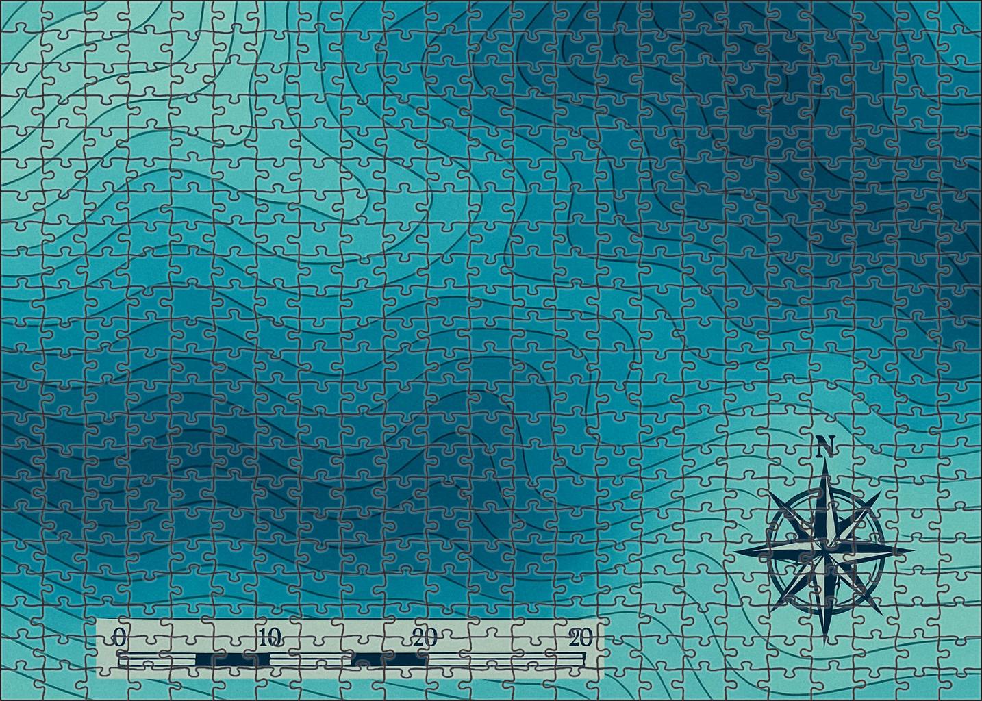 Bathymetric Contour Layering 20 Piece Puzzle