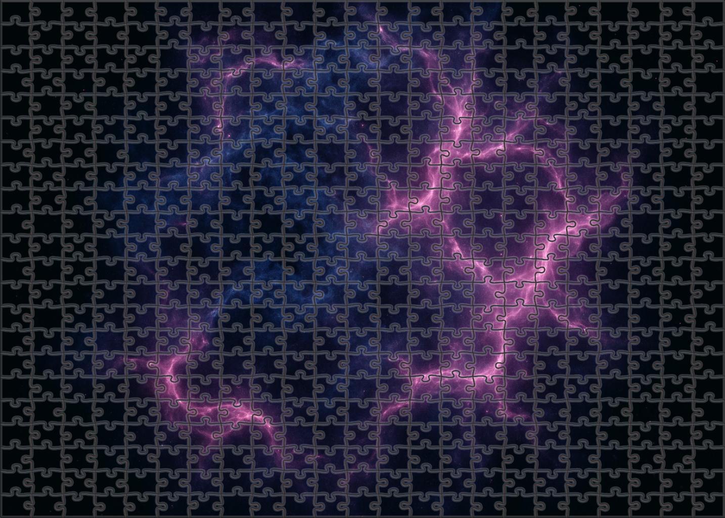 Glowing Molecular Cloud Swirl Unique Puzzle Design