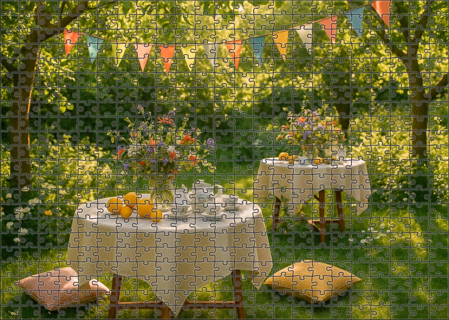 Sunlit Garden Brunch Puzzle Collection