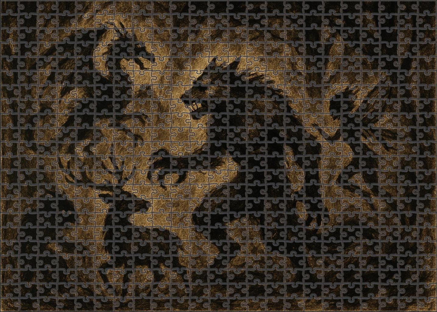 Mythical Forest Creatures Charcoal Sketch With Expressive Gestures Challenging Puzzles