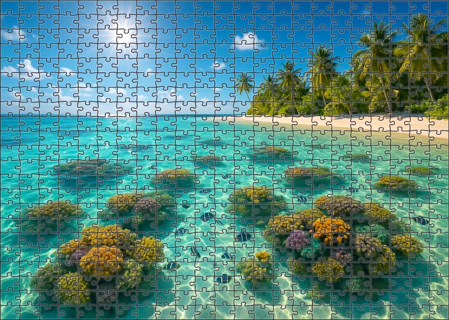 Coral Blossom Beach Puzzle Challenge