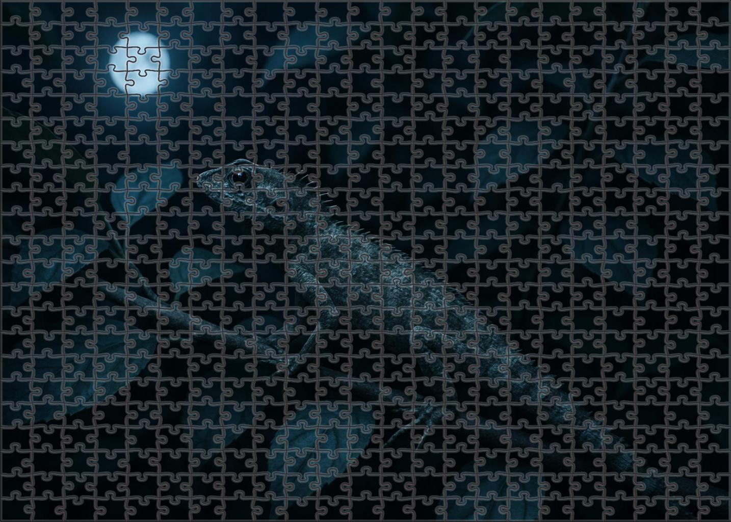 Silent Thorn Climber Night-active Reptile With Spiny Tail And Camouflage 200 Piece Puzzle