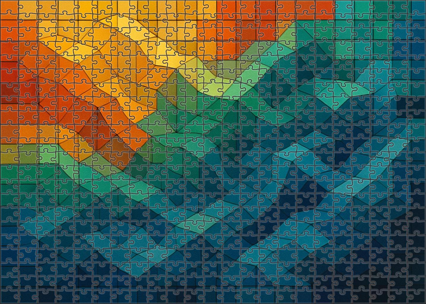 Digital Terrain Shading Mosaic 500 Piece Puzzle