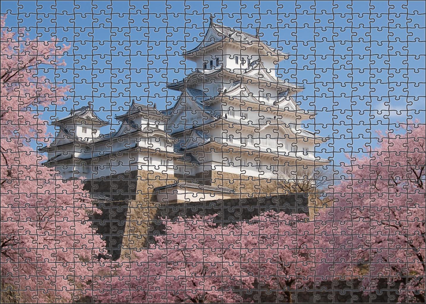 Himeji Castle Himeji Japan Recognized By 5500 Worldwide As The 'white Heron' Fortress Of Feudal Elegance Unique Puzzle Design