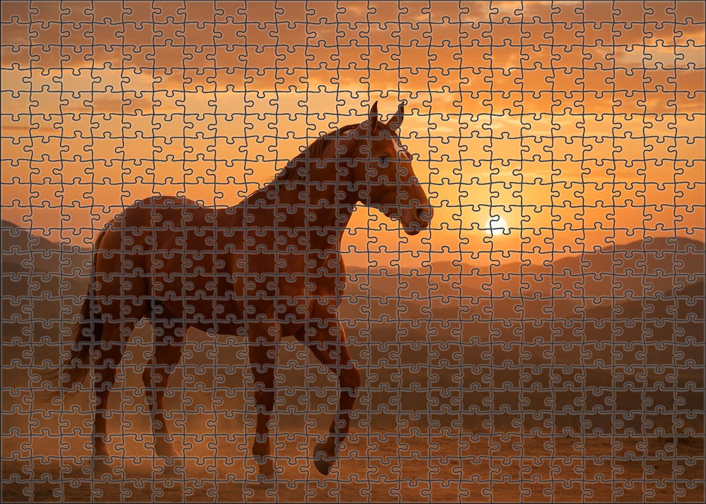 Rusty Ridge Rugged Sorrel Quarter Horse With Ground-covering Stride Puzzle For Kids