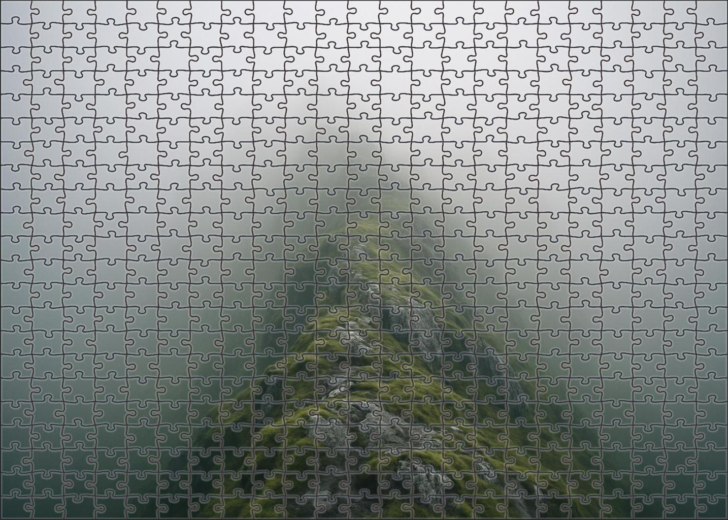 Foggy Mountain Ridge Premium Puzzle Pieces