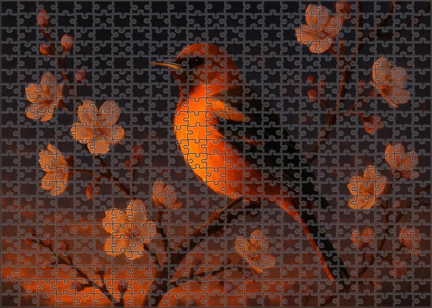 Sunset Oriole Vibrant Evening Songster Puzzle Fun