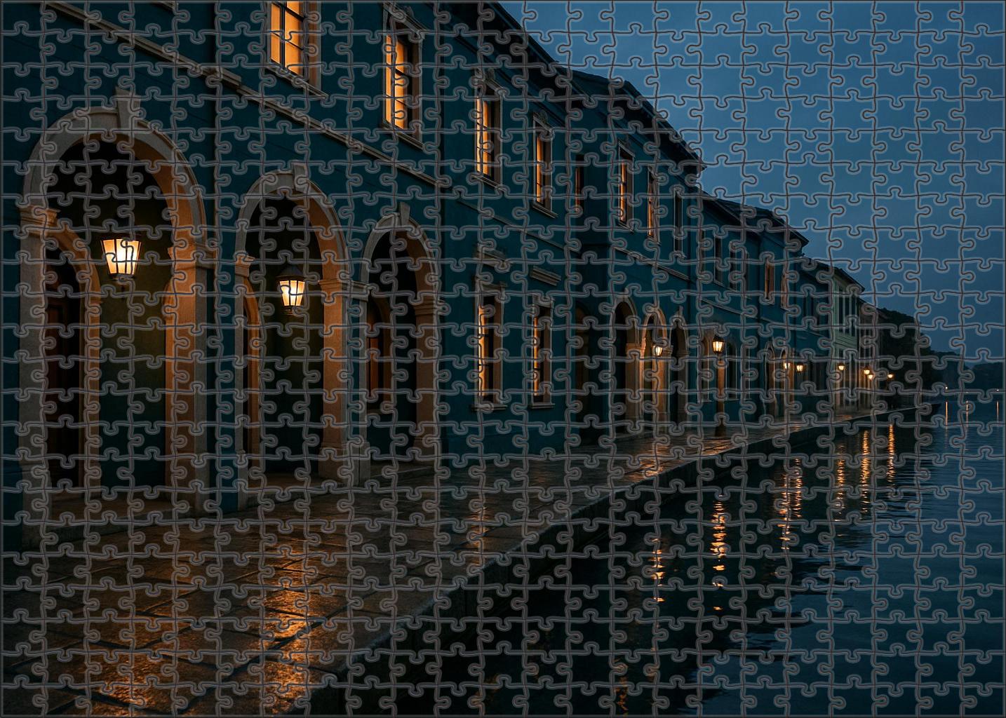 Teal Lantern Quay 200 Piece Puzzle