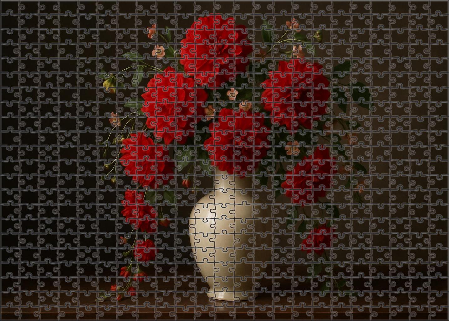 Crimson Cascade Centerpiece 100 Piece Puzzle