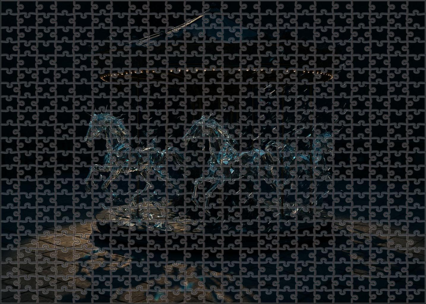 The Carousel Of Twisting Reflections Large Format Puzzle