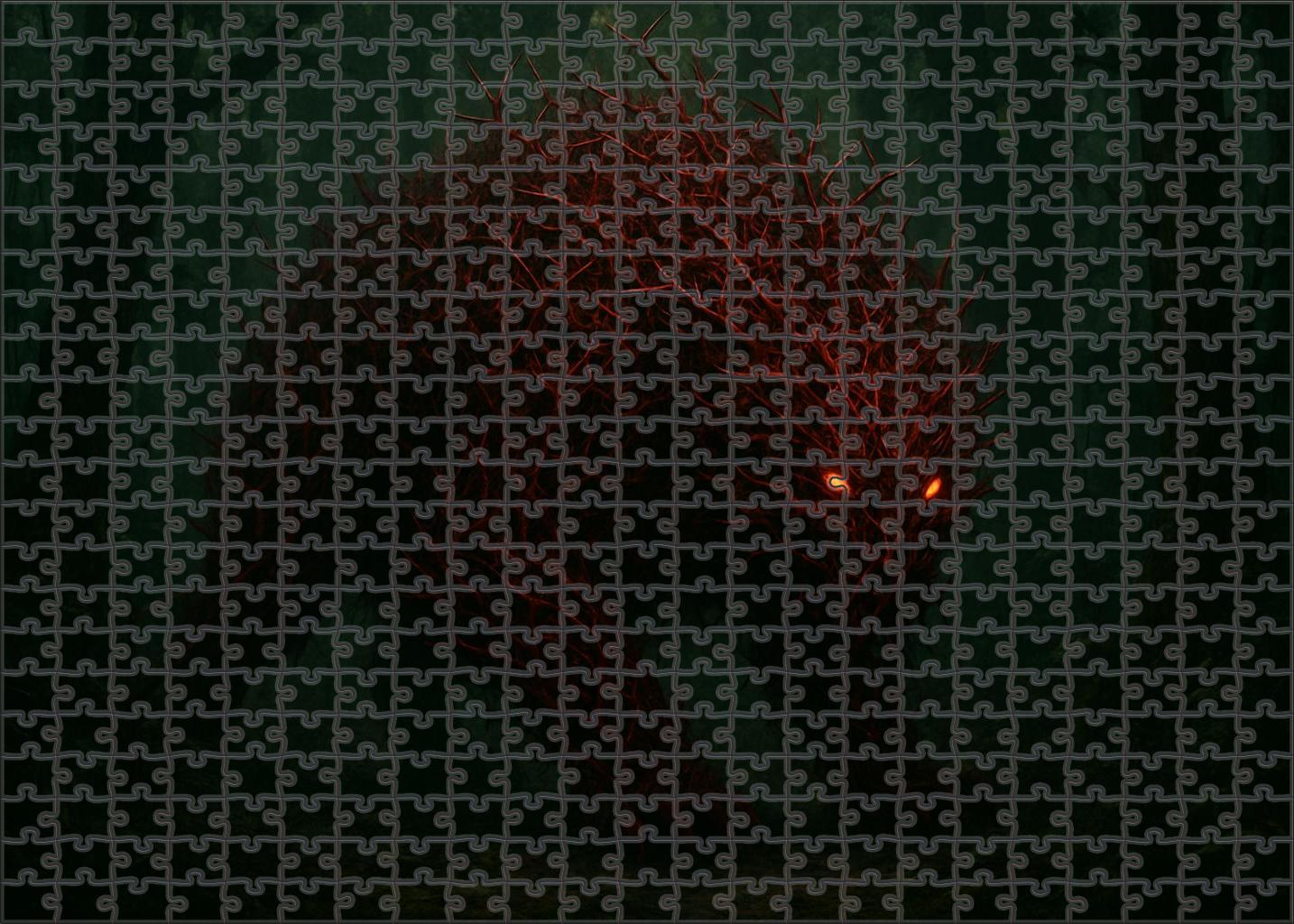 Crimson Thornbeast Bramble-covered Sentinel Of The Wilds Premium Puzzle Pieces