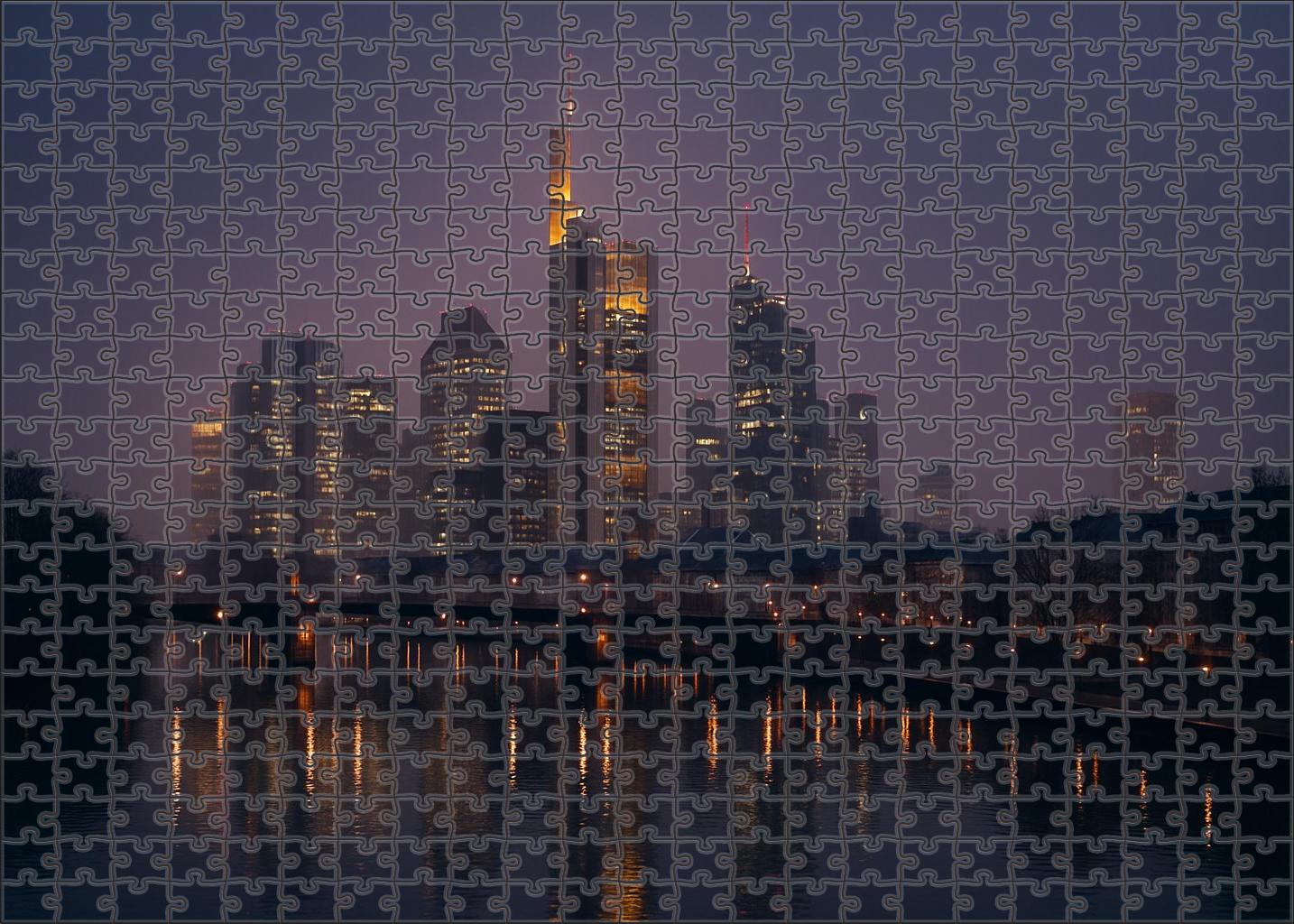 Frankfurt Financial District Skyline Germanys Towering Economic Hub With Europe's Highest Concentration Of Skyscrapers Puzzle For Kids