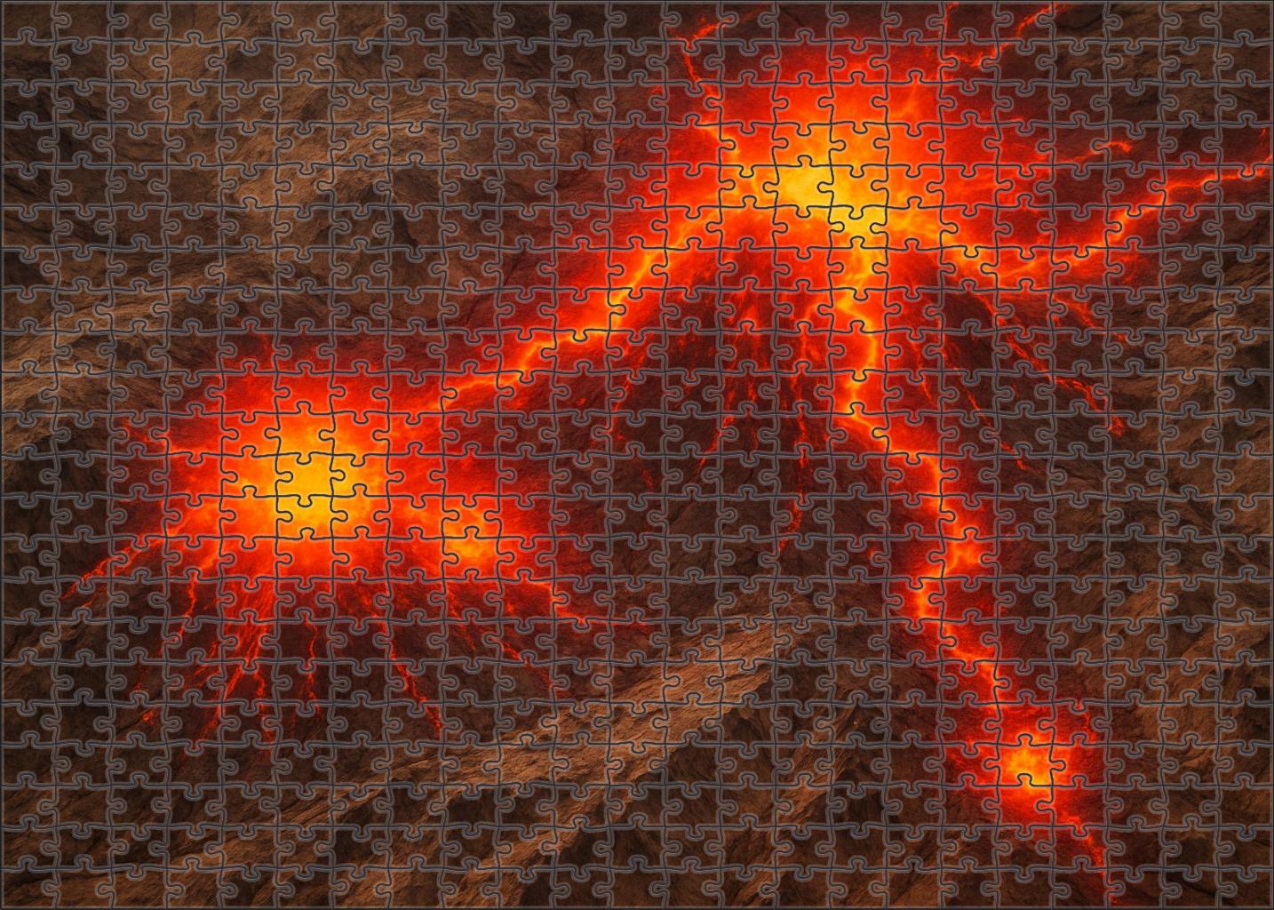 Volcanic Activity Heat Intensity Map Puzzle For Adults