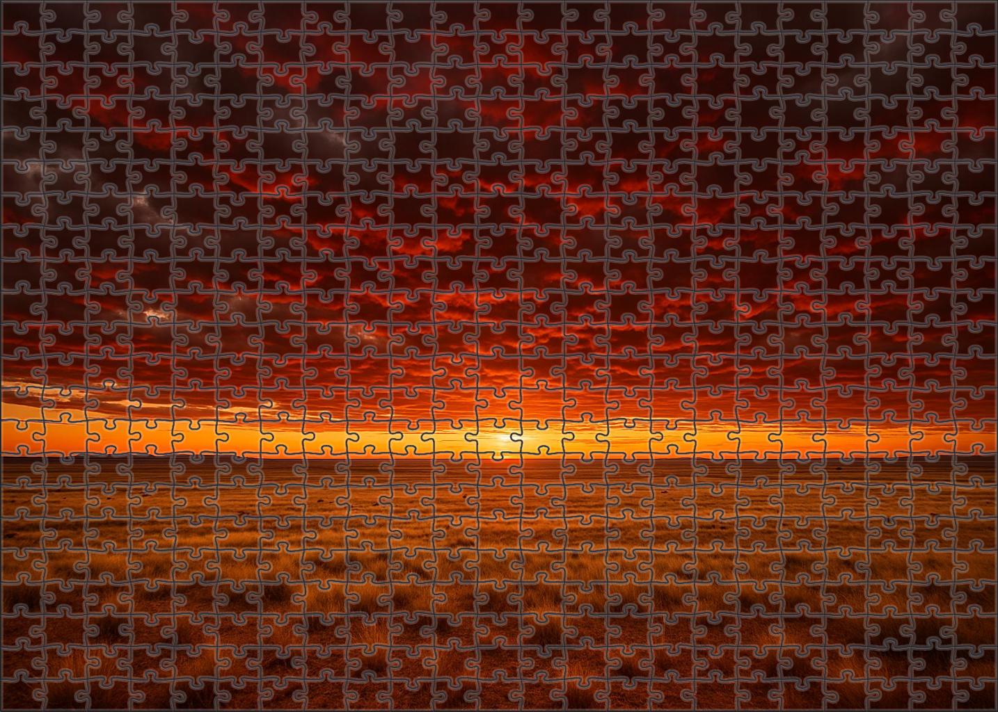 Crimson And Gold Expanse 200 Piece Puzzle