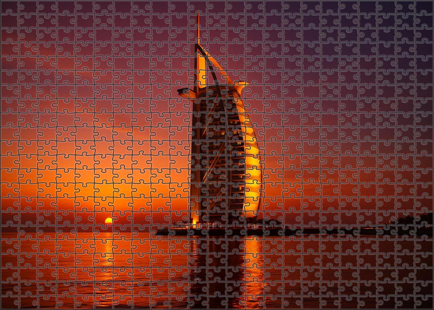 Burj Al Arab Rising In Dubai Uae Known By 6650 Globally As A Luxury Sail-shaped Hotel Icon 20 Piece Puzzle