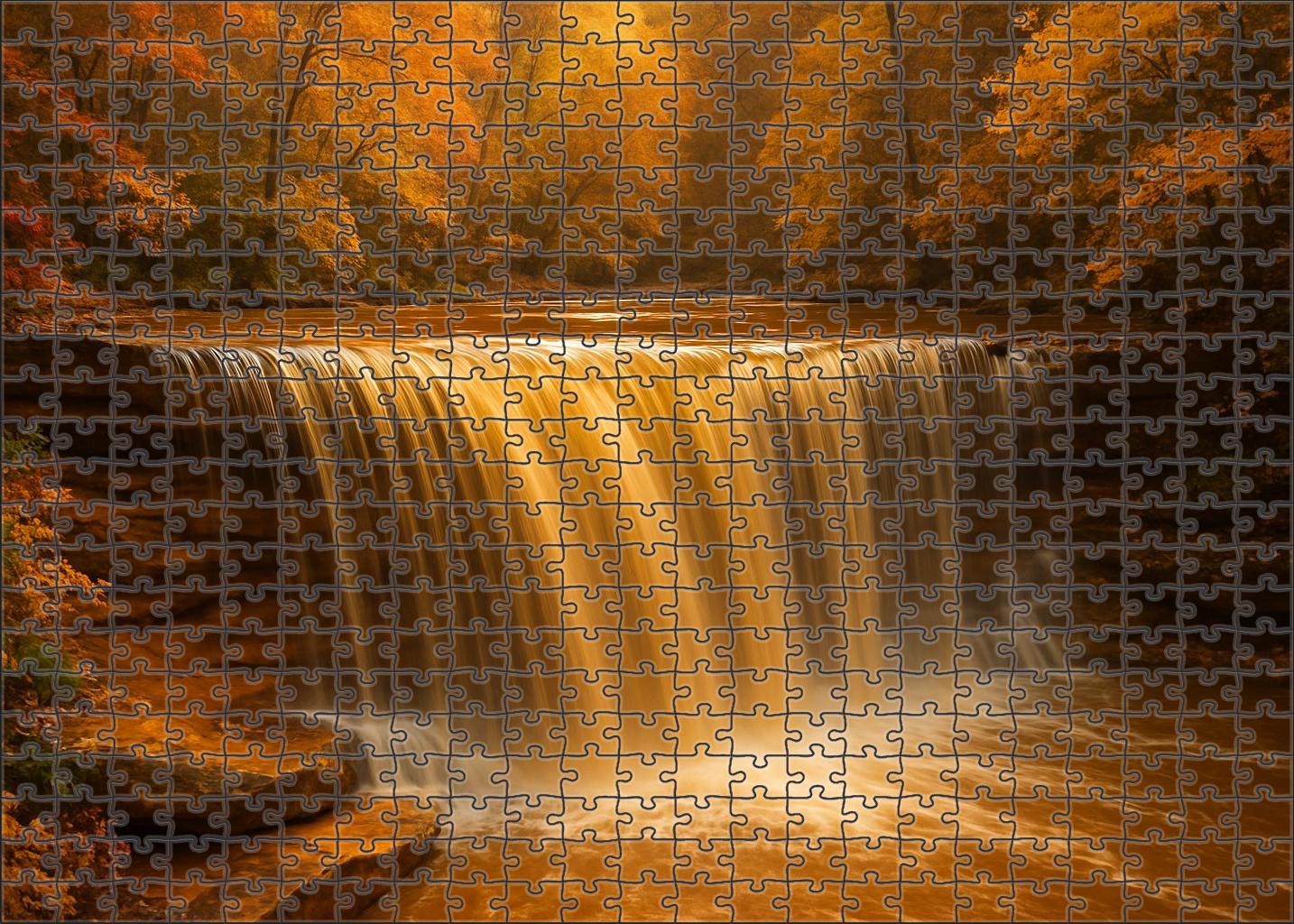 Amber Glow Fanfall 300 Piece Puzzle