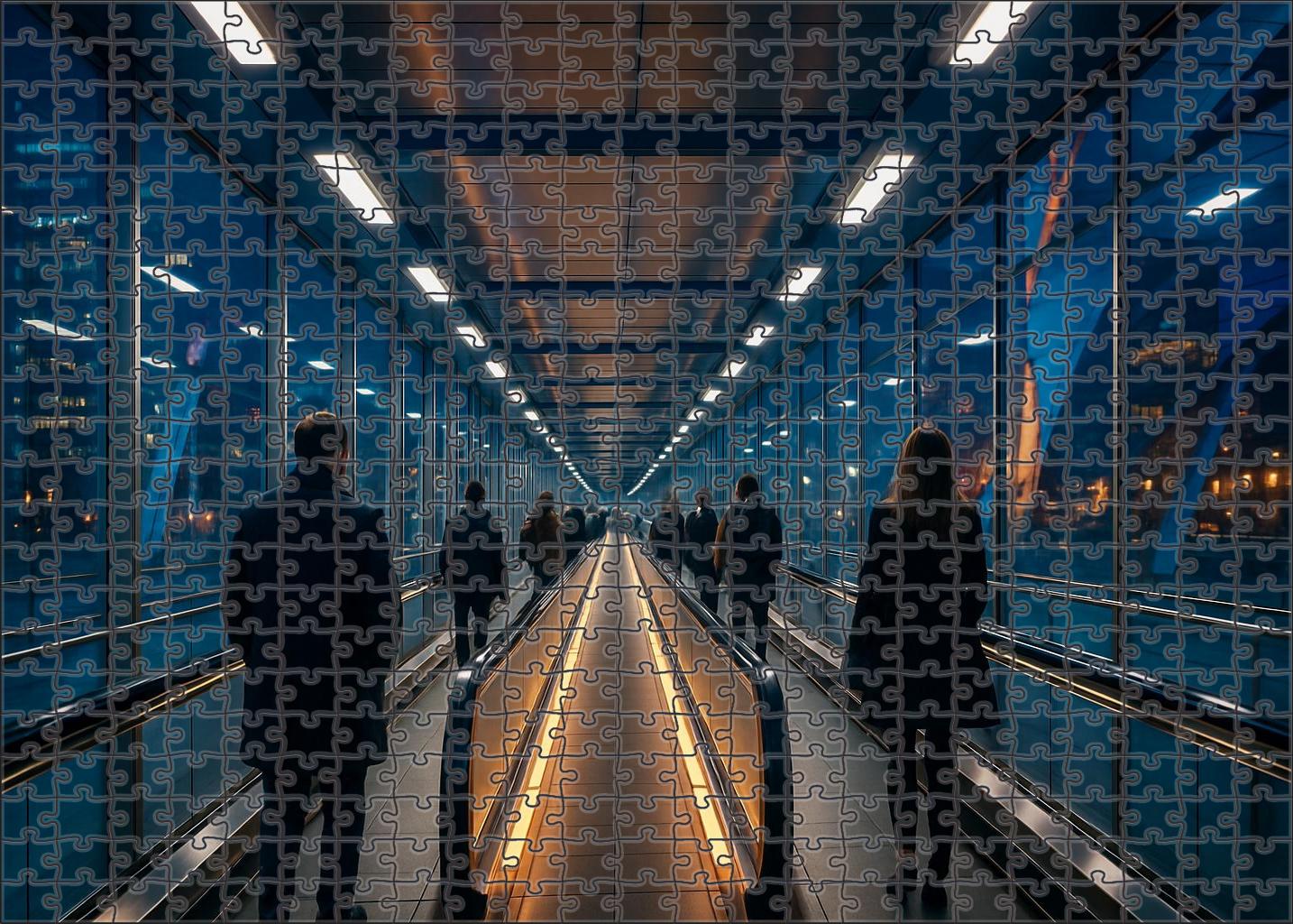 Magnetic Levitation Pedestrian Conveyor 100 Piece Puzzle