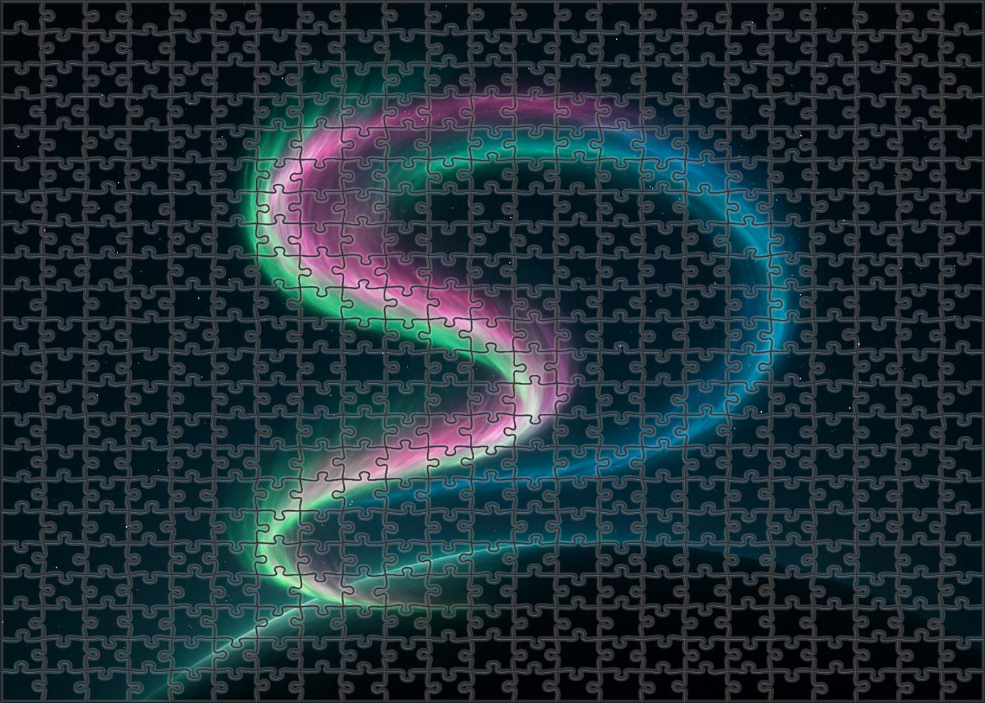 Iridescent Aurora Spiral 20 Piece Puzzle