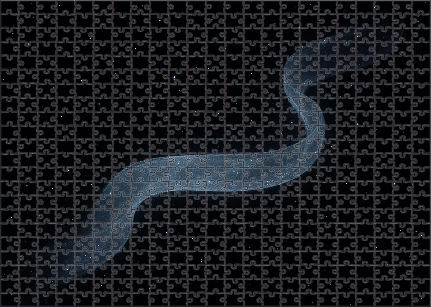 Crystalline Interstellar Ice Stream Unique Puzzle Design