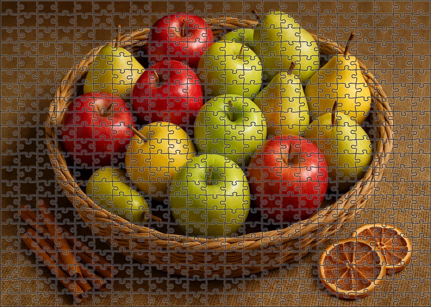 Autumn Orchard Harmony Apples And Pears With Rustic Charm 20 Piece Puzzle